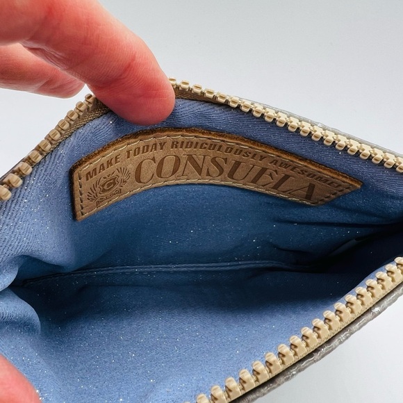 Consuela Pretty Gray Wristlet and card holder with Multicolor Strap EUC - Picture 6 of 11